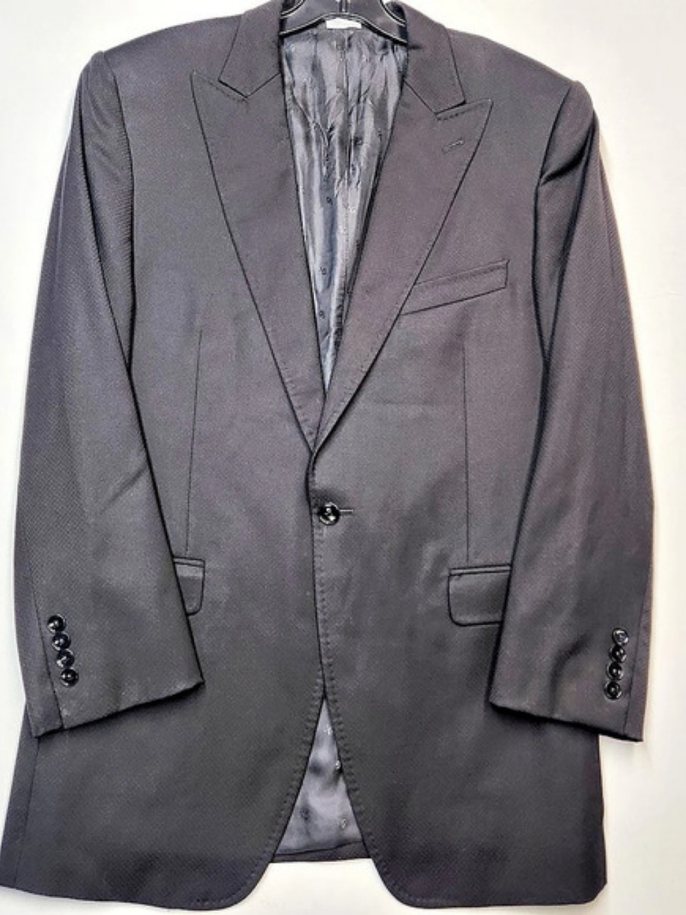 Dolce & Gabbana Mens Medium Black Peak Lapel 1-Button Suit Jacket Blazer Italy